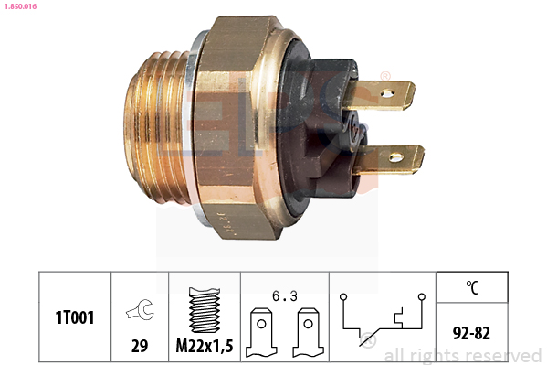 Termocontatto, Ventola radiatore - 1.850.016 EPS
