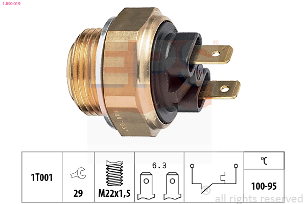Termocontatto, Ventola radiatore - 1.850.019 EPS