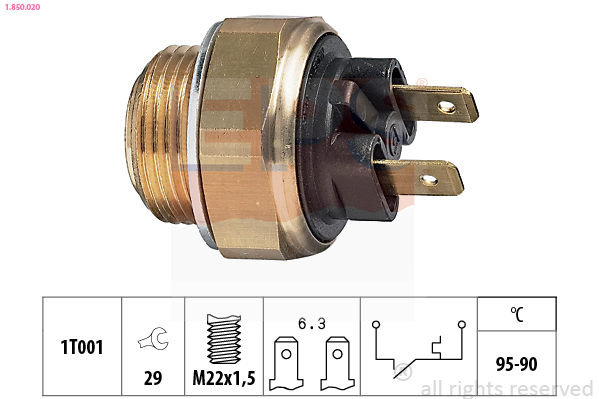 Termocontatto, Ventola radiatore - 1.850.020 EPS