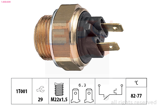 Temperature Switch, radiator fan - 1.850.030 EPS