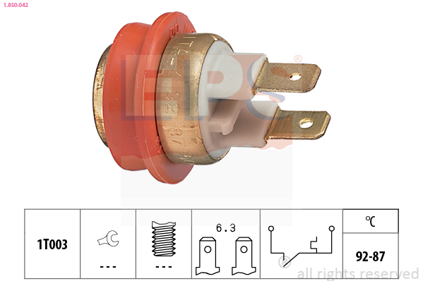 Termocontatto, Ventola radiatore - 1.850.042 EPS