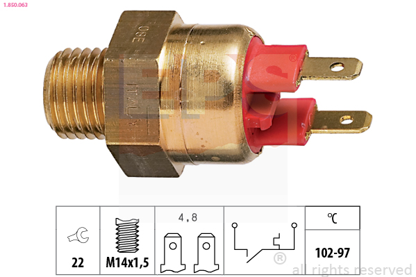 Termocontatto, Ventola radiatore - 1.850.063 EPS