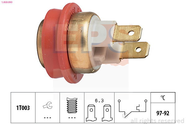Temperature Switch, radiator fan - 1.850.093 EPS
