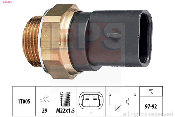 Termocontatto, Ventola radiatore - 1.850.103 EPS
