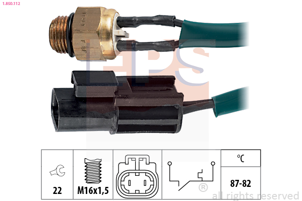Temperature Switch, radiator fan - 1.850.112 EPS