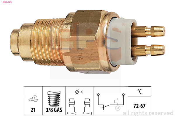 temperatūros jungiklis, radiatoriaus ventiliatorius - 1.850.125 EPS