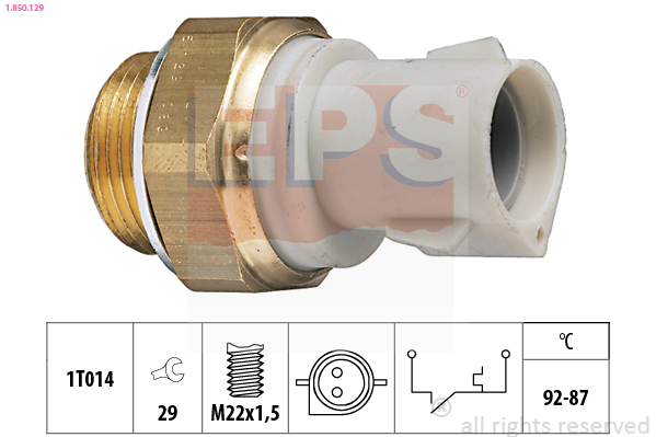 Temperature Switch, radiator fan - 1.850.129 EPS