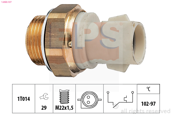 Temperature Switch, radiator fan - 1.850.137 EPS