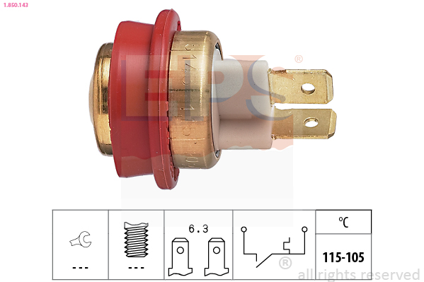 Temperature Switch, radiator fan - 1.850.143 EPS