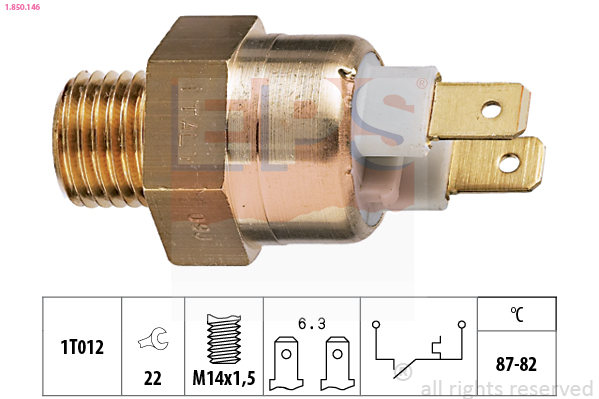 Temperature Switch, radiator fan - 1.850.146 EPS