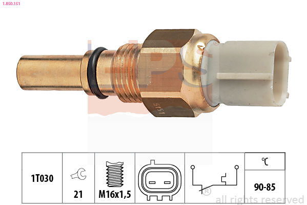Temperature Switch, radiator fan - 1.850.151 EPS