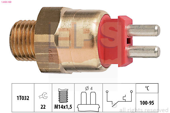 Temperature Switch, radiator fan - 1.850.169 EPS