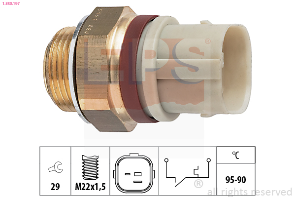 Temperature Switch, radiator fan - 1.850.197 EPS
