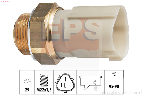 Temperature Switch, radiator fan - 1.850.262 EPS
