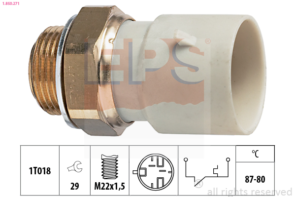 Temperature Switch, radiator fan - 1.850.271 EPS