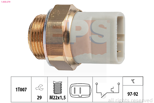 Temperature Switch, radiator fan - 1.850.279 EPS