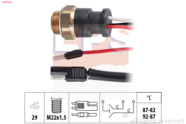 Temperature Switch, radiator fan - 1.850.601 EPS