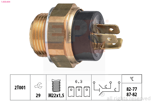 Termocontatto, Ventola radiatore - 1.850.604 EPS