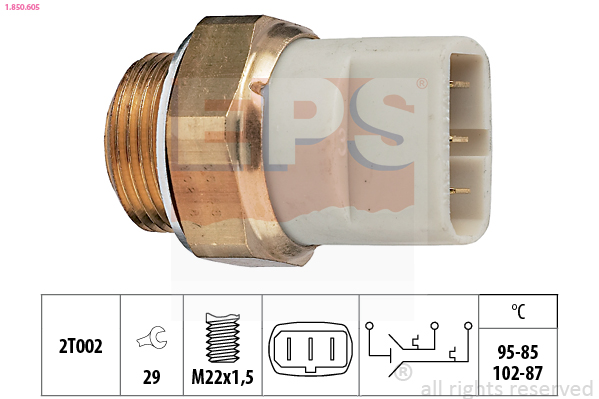 Temperature Switch, radiator fan - 1.850.605 EPS