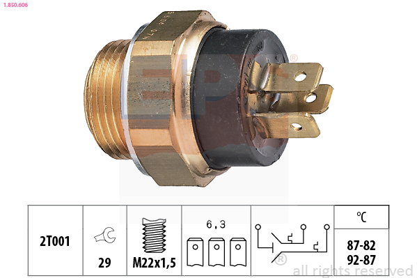 Termocontatto, Ventola radiatore - 1.850.606 EPS