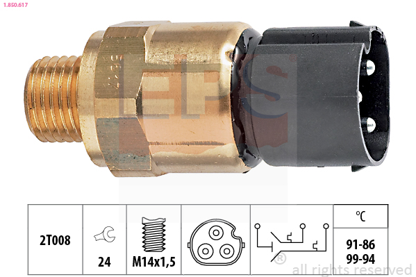 Temperature Switch, radiator fan - 1.850.617 EPS