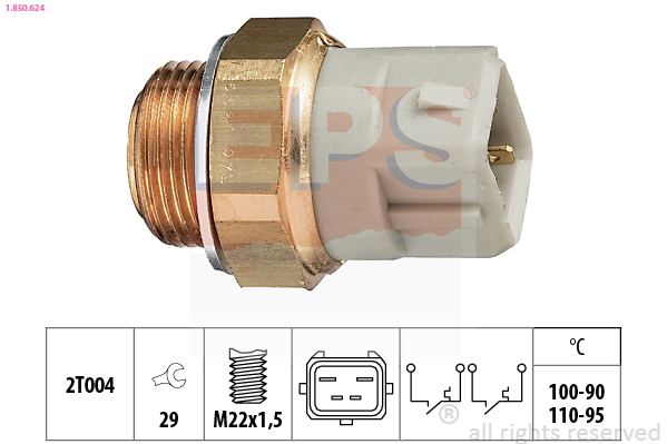 Temperature Switch, radiator fan - 1.850.624 EPS