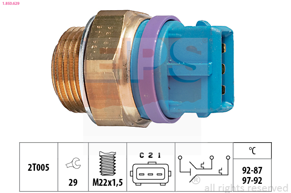 Temperature Switch, radiator fan - 1.850.629 EPS