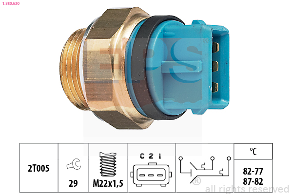 Temperature Switch, radiator fan - 1.850.630 EPS