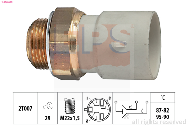 Temperature Switch, radiator fan - 1.850.645 EPS
