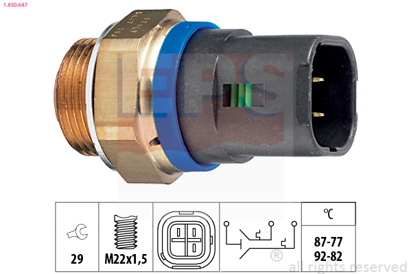 Temperature Switch, radiator fan - 1.850.647 EPS