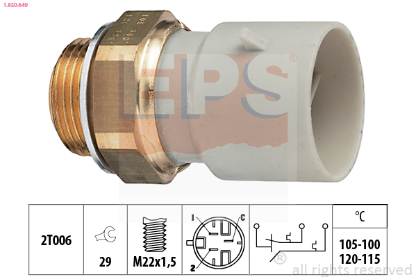 Temperature Switch, radiator fan - 1.850.649 EPS