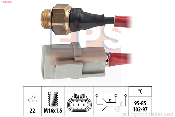 Termocontatto, Ventola radiatore - 1.850.665 EPS