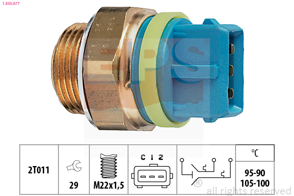 Temperature Switch, radiator fan - 1.850.677 EPS
