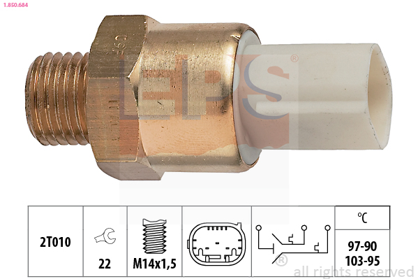 Temperature Switch, radiator fan - 1.850.684 EPS