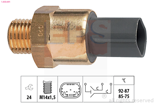 Temperature Switch, radiator fan - 1.850.691 EPS
