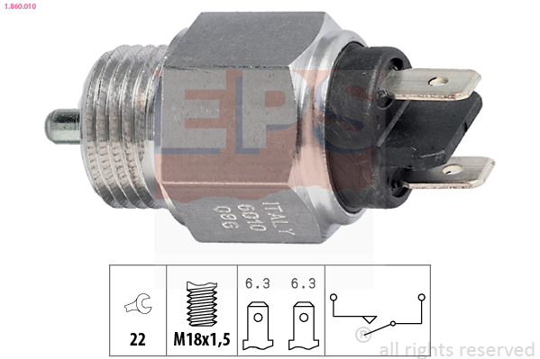 Switch, reverse light - 1.860.010 EPS