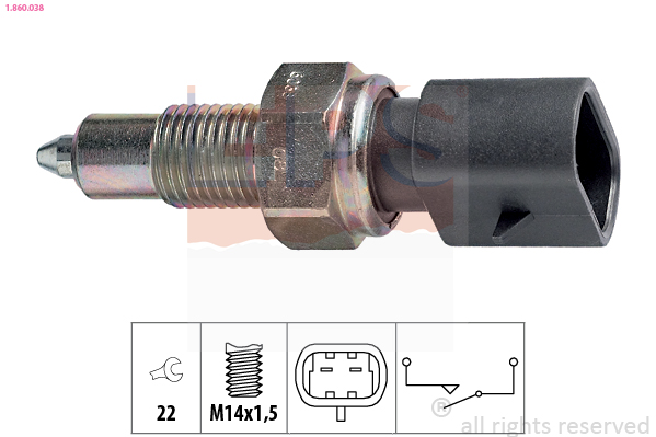 Interruttore, Luce di retromarcia - 1.860.038 EPS