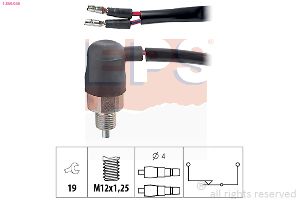 Switch, reverse light - 1.860.048 EPS
