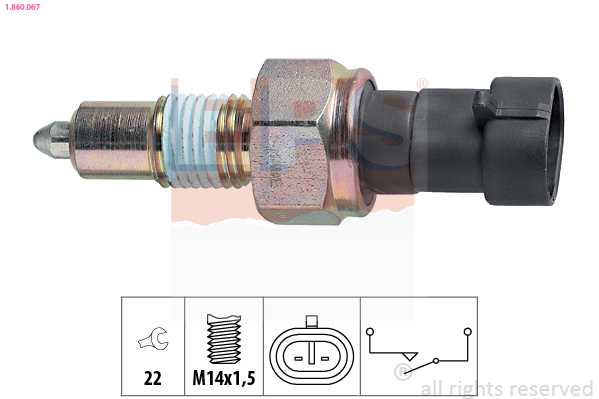Interruttore, Luce di retromarcia - 1.860.067 EPS