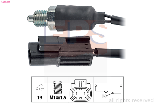 Switch, reverse light - 1.860.116 EPS