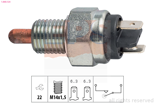 Interruttore, Luce di retromarcia - 1.860.124 EPS