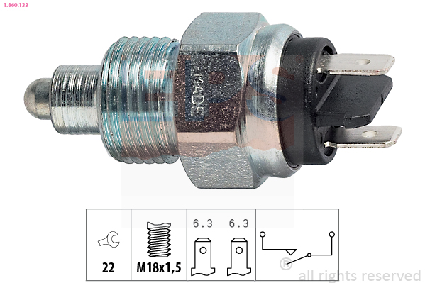 Interruttore, Luce di retromarcia - 1.860.133 EPS