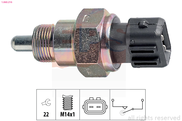 Interruttore, Luce di retromarcia - 1.860.216 EPS