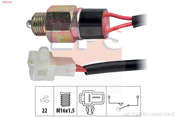 Switch, reverse light - 1.860.220 EPS