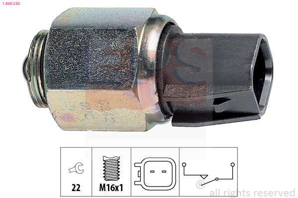 Switch, reverse light - 1.860.242 EPS