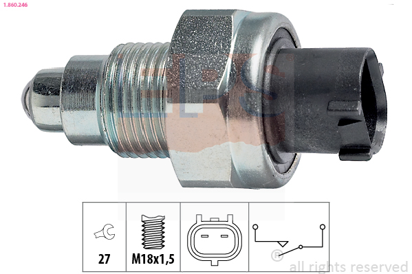Interruttore, Luce di retromarcia - 1.860.246 EPS