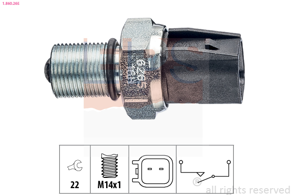 Switch, reverse light - 1.860.265 EPS