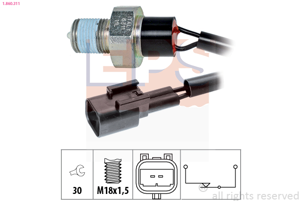 Switch, reverse light - 1.860.311 EPS
