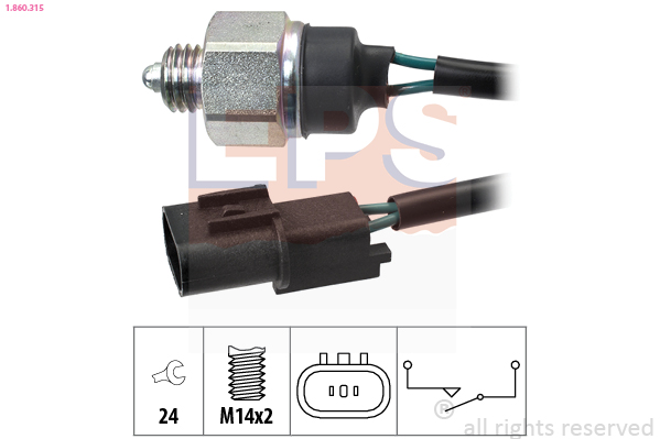 Interruttore, Luce di retromarcia - 1.860.315 EPS