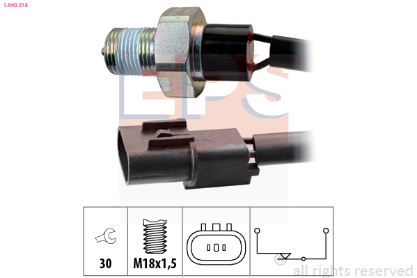 Switch, reverse light - 1.860.318 EPS